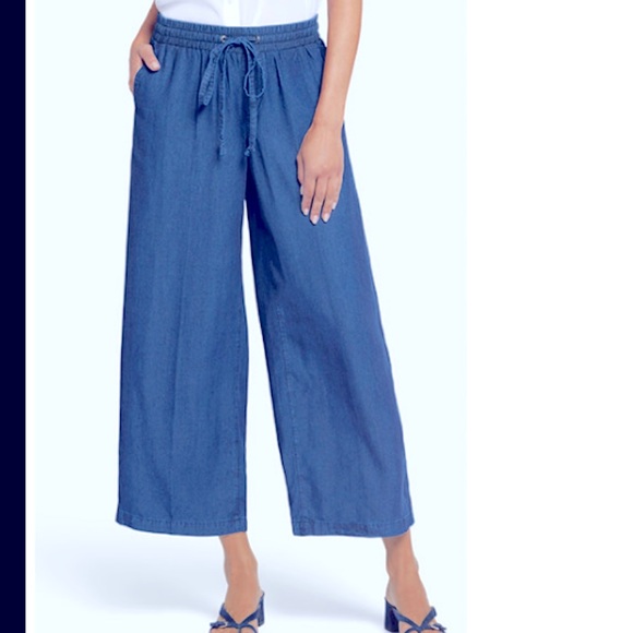 MICHAEL Michael Kors Pants - MICHAEL Michael Kors Women's Wide Leg Pull On Chambray Pants, sz 1X